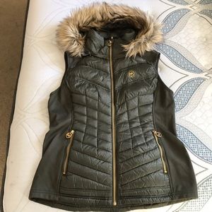 Michael Kors down vest with removable hood